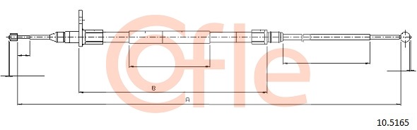 Cablu, frana de parcare 10.5165 COFLE