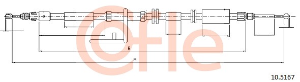 Cablu, frana de parcare 10.5167 COFLE