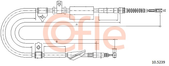 Cablu, frana de parcare 10.5239 COFLE
