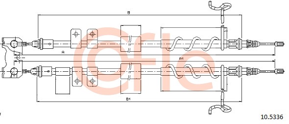 Cablu, frana de parcare 10.5336 COFLE