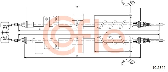 Cablu, frana de parcare 10.5344 COFLE