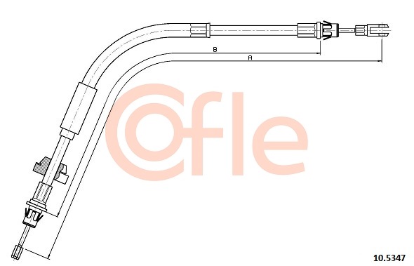 Cablu, frana de parcare 10.5347 COFLE