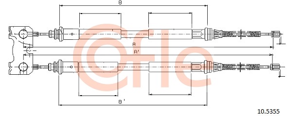Cablu, frana de parcare 10.5355 COFLE