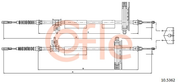 Cablu, frana de parcare 10.5362 COFLE