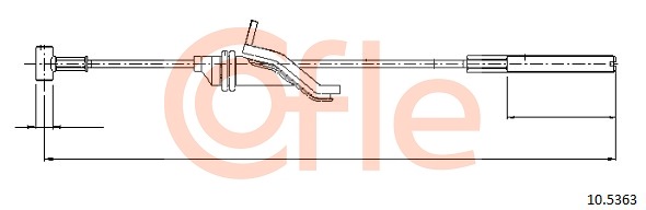 Cablu, frana de parcare 10.5363 COFLE
