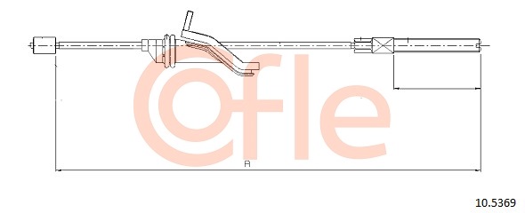 Cablu, frana de parcare 10.5369 COFLE