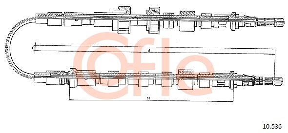 Cablu, frana de parcare 10.536 COFLE