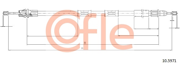 Cablu, frana de parcare 10.5971 COFLE