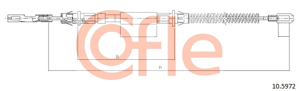 Cablu, frana de parcare 10.5972 COFLE