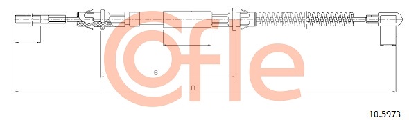 Cablu, frana de parcare 10.5973 COFLE