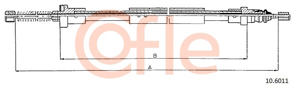 Cablu, frana de parcare 10.6011 COFLE