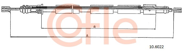 Cablu, frana de parcare 10.6022 COFLE