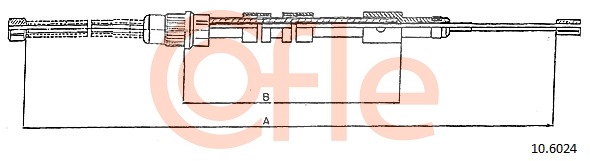 Cablu, frana de parcare 10.6024 COFLE