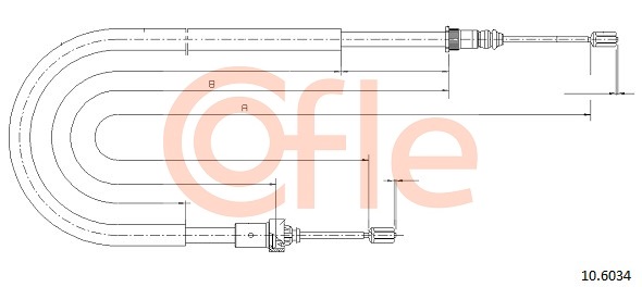 Cablu, frana de parcare 10.6034 COFLE