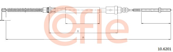 Cablu, frana de parcare 10.6201 COFLE