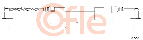 Cablu, frana de parcare 10.6202 COFLE