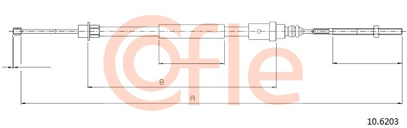 Cablu, frana de parcare 10.6203 COFLE