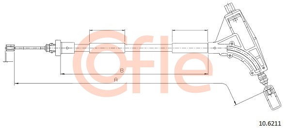 Cablu, frana de parcare 10.6211 COFLE