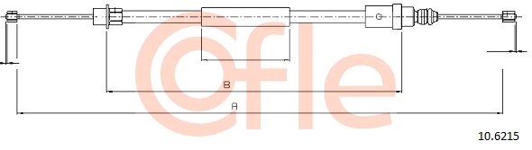 Cablu, frana de parcare 10.6215 COFLE