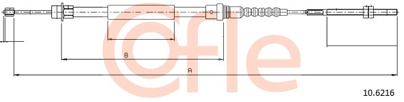 Cablu, frana de parcare 10.6216 COFLE