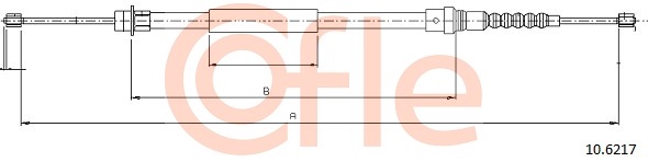 Cablu, frana de parcare 10.6217 COFLE
