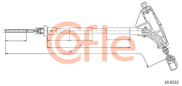 Cablu, frana de parcare 10.6222 COFLE