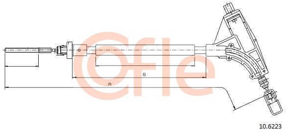 Cablu, frana de parcare 10.6223 COFLE