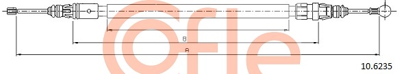 Cablu, frana de parcare 10.6235 COFLE