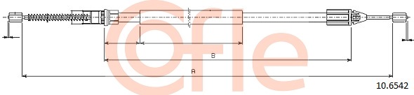 Cablu, frana de parcare 10.6542 COFLE