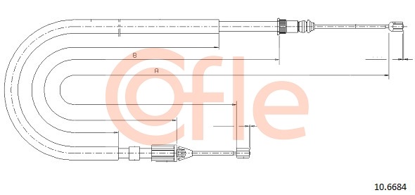 Cablu, frana de parcare 10.6684 COFLE