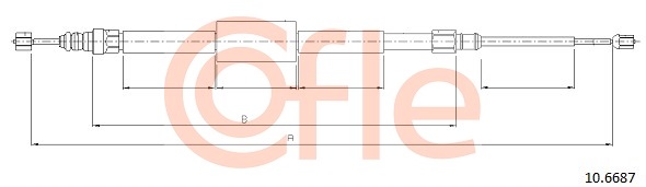 Cablu, frana de parcare 10.6687 COFLE
