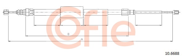 Cablu, frana de parcare 10.6688 COFLE