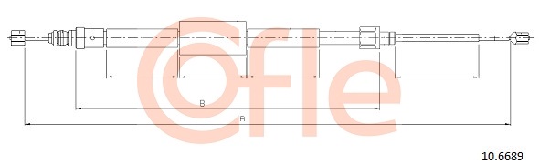 Cablu, frana de parcare 10.6689 COFLE