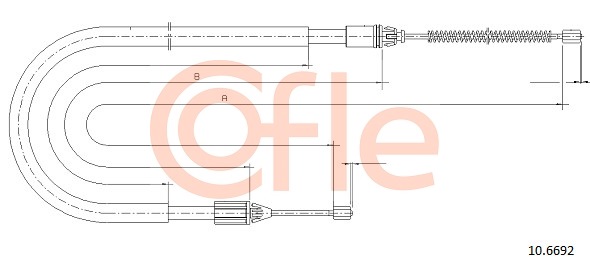 Cablu, frana de parcare 10.6692 COFLE