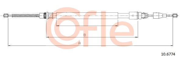 Cablu, frana de parcare 10.6774 COFLE