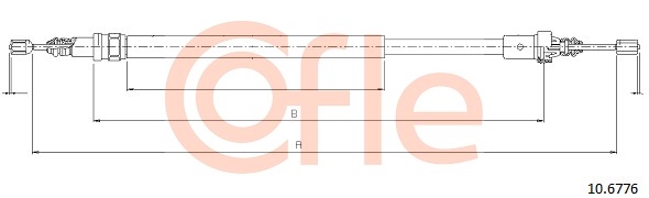 Cablu, frana de parcare 10.6776 COFLE