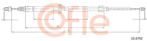 Cablu, frana de parcare 10.6792 COFLE