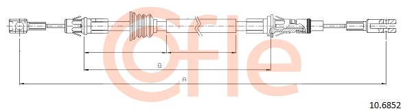 Cablu, frana de parcare 10.6852 COFLE