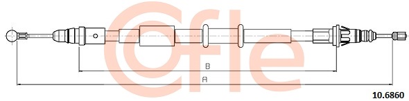 Cablu, frana de parcare 10.6860 COFLE