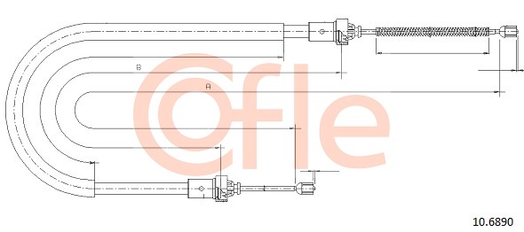 Cablu, frana de parcare 10.6890 COFLE