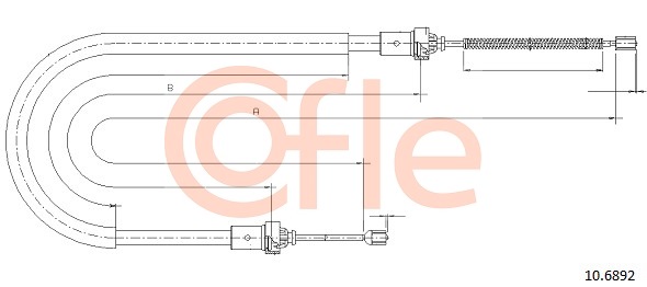 Cablu, frana de parcare 10.6892 COFLE