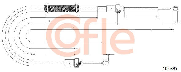 Cablu, frana de parcare 10.6895 COFLE