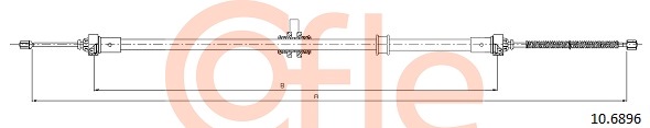 Cablu, frana de parcare 10.6896 COFLE