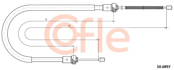 Cablu, frana de parcare 10.6897 COFLE