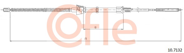 Cablu, frana de parcare 10.7132 COFLE
