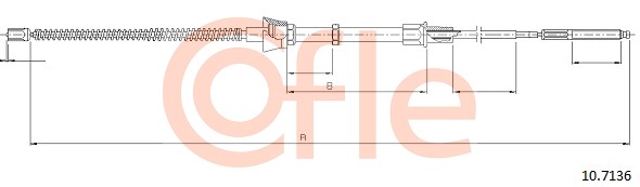 Cablu, frana de parcare 10.7136 COFLE