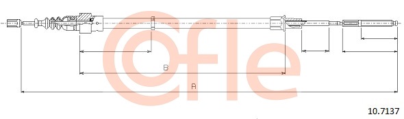Cablu, frana de parcare 10.7137 COFLE