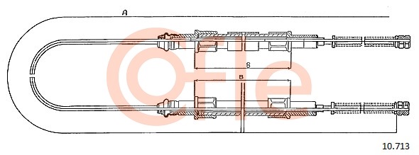 Cablu, frana de parcare 10.713 COFLE