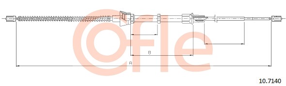 Cablu, frana de parcare 10.7140 COFLE