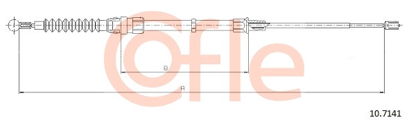 Cablu, frana de parcare 10.7141 COFLE
